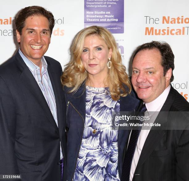 Nick Scanndalios, Margo Nederlander and James M. Nederlander attend the 5th Annual National High School Musical Theater Awards at Minskoff Theatre on...