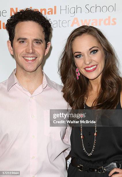 Santinio Fontana and Laura Osnes performs at the 5th Annual National High School Musical Theater Awards at Minskoff Theatre on July 1, 2013 in New...