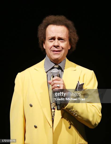 Richard Simmons speaks onstage at the Friend Movement Campaign benefit concert held at El Rey Theatre on July 1, 2013 in Los Angeles, California.
