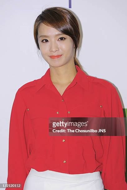 Park Jung-Ah attends Jang Yoon-Jung and Do Kyung-Wan Wedding at 63 building convention center on June 28, 2013 in Seoul, South Korea.