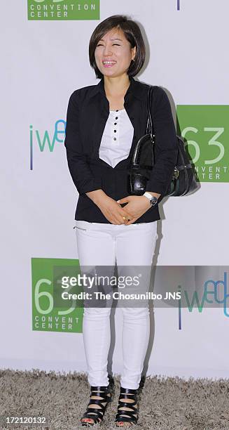 Han Hye-Jin attends Jang Yoon-Jung and Do Kyung-Wan Wedding at 63 building convention center on June 28, 2013 in Seoul, South Korea.