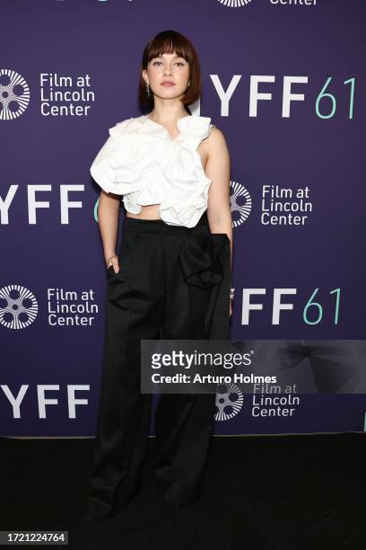 Cailee Spaeny attends the red carpet for "Priscilla" during the 61st New York Film Festival at Alice Tully Hall, Lincoln Center on October 06, 2023...
