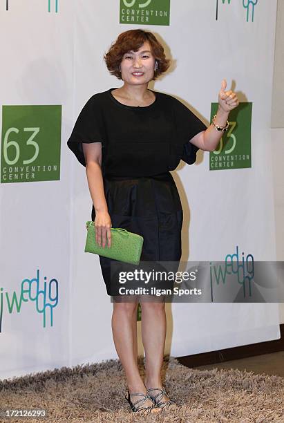 Park Kyung-Lim attends Jang Yoon-Jung and Do Kyung-Wan Wedding at 63 building convention center on June 28, 2013 in Seoul, South Korea.