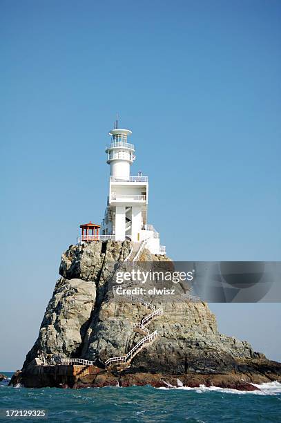 to the lighthouse - busan stock pictures, royalty-free photos & images