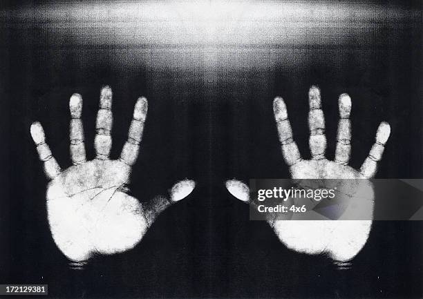 finger prints - identity - by the photocopier stock pictures, royalty-free photos & images