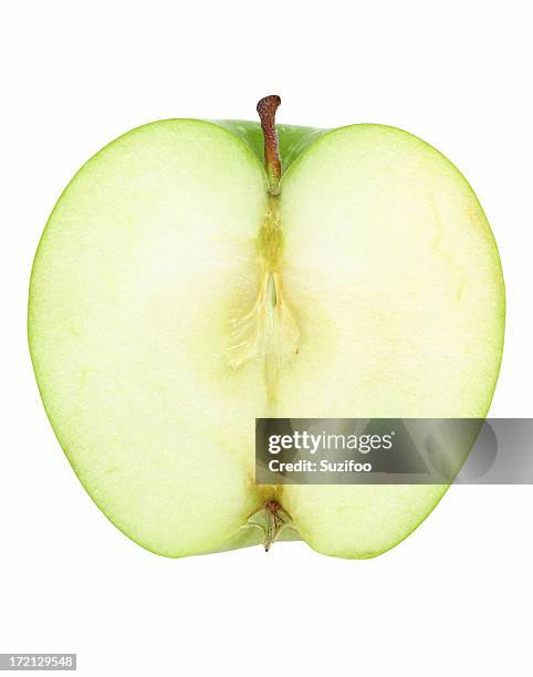 apple cut in half - bisected 個照片及圖片檔