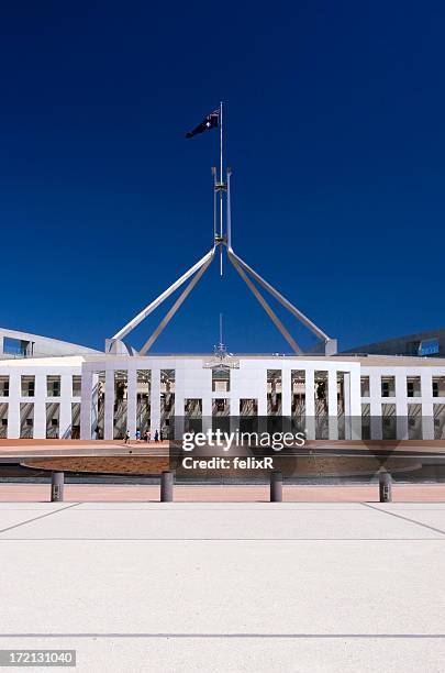 australian parliament house - parliament house canberra stock pictures, royalty-free photos & images