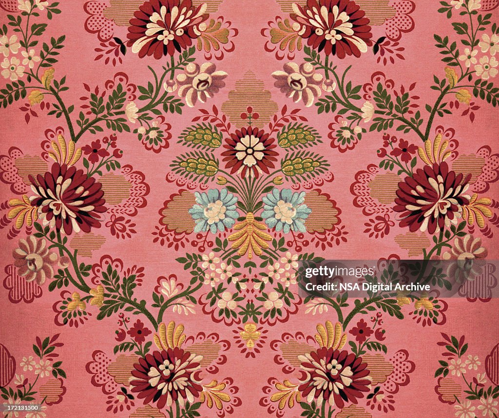 Rosa decoración de estilo barroco