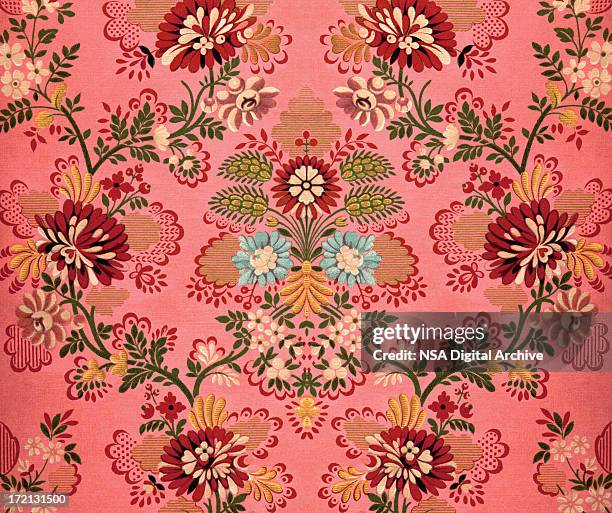 illustrazioni stock, clip art, cartoni animati e icone di tendenza di rosa stile barocco - vintage wallpaper