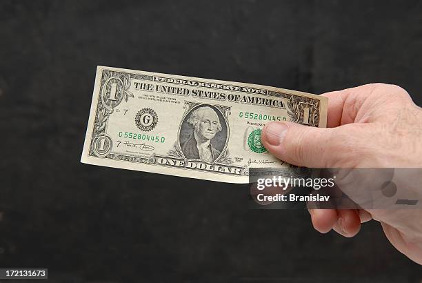 dinero - american one dollar bill fotografías e imágenes de stock