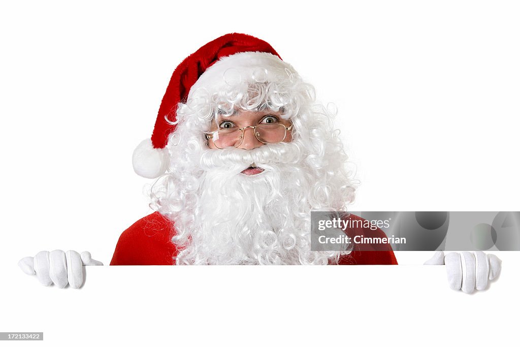 Blank sign - Santa (on white)