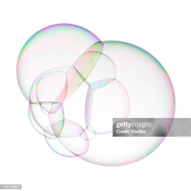 super soap bubble - bubbles white background stock pictures, royalty-free photos & images