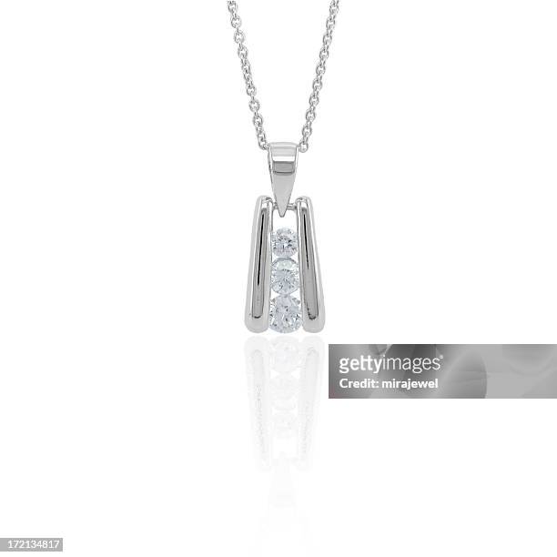 diamond pendant - diamond necklace stock pictures, royalty-free photos & images