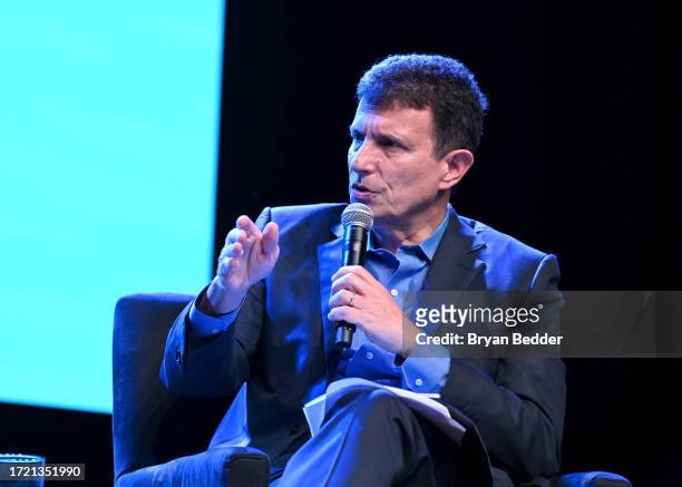 David Remnick speaks onstage during The 2023 New Yorker Festival at Webster Hall on October 06, 2023 in New York City.