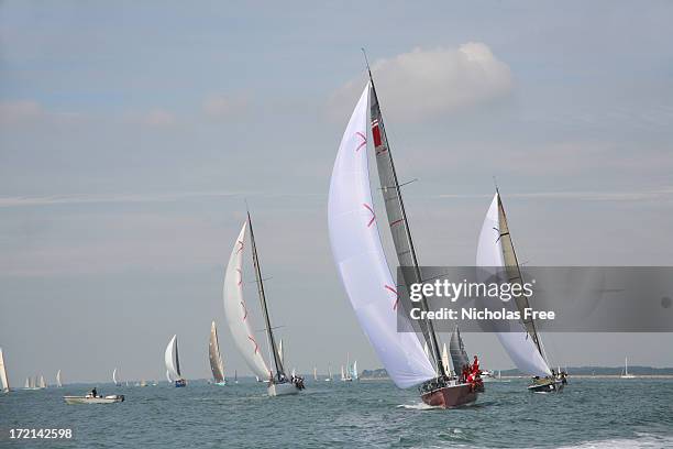 il team sfumando - gara di vela foto e immagini stock