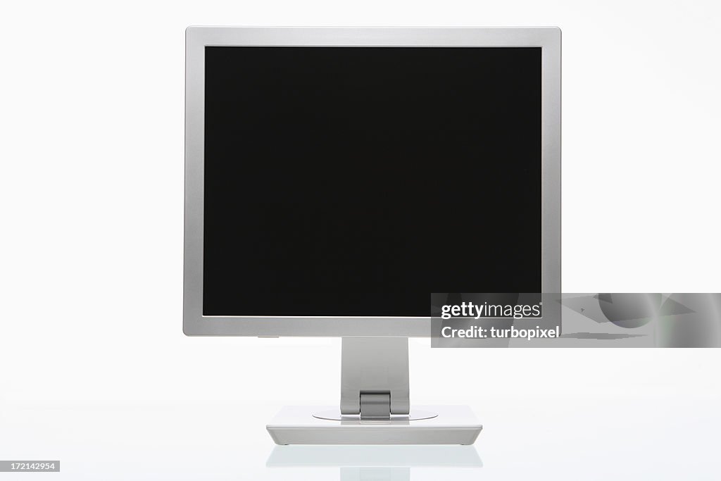 White Silver LCD Monitor