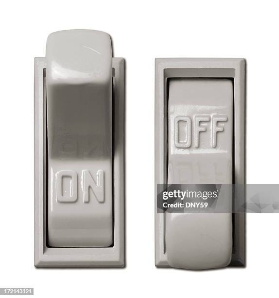 lightswitches - turning on or off stock pictures, royalty-free photos & images