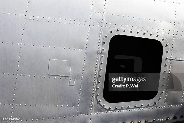 airplane! retro fuselage - rivet stock pictures, royalty-free photos & images