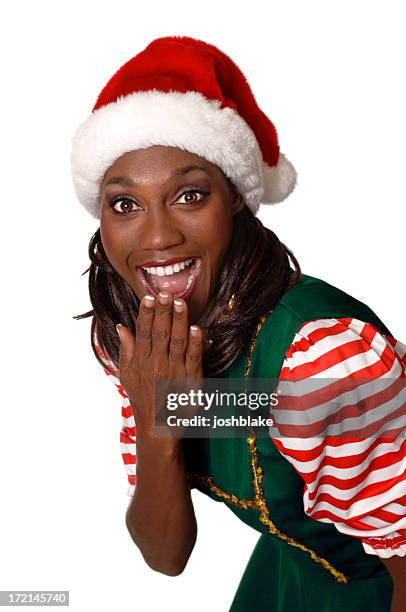 guess what? - christmas elf stock pictures, royalty-free photos & images