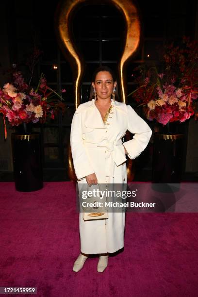 Maya Rudolph at the Schiaparelli and Neiman Marcus Cocktail Event at the John Sowden House on October 12, 2023 in Los Angeles, California.