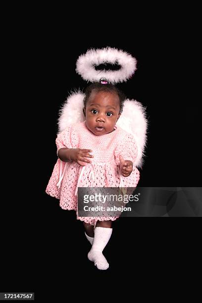 little angel - baby angel wings stock pictures, royalty-free photos & images