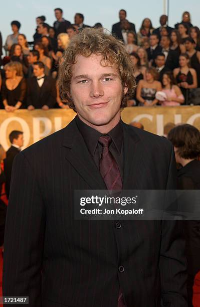 Actor Chris Pratt arrives at the 29th Annual People's Choice Awards at the Pasadena Civic Center January 12, 2003 in Pasadena, California.