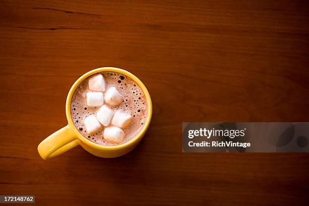 hot chocolate - marshmallow stock pictures, royalty-free photos & images