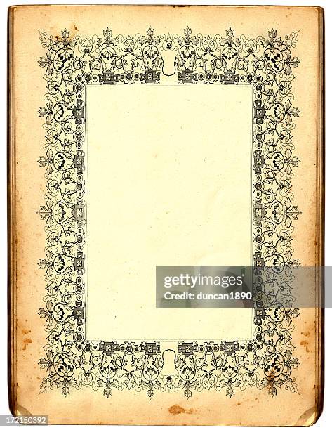 antique frame - collage frame stock illustrations