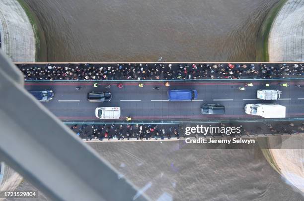 View Through The New Glass Walkway At Tower Bridge. 10-November-2014