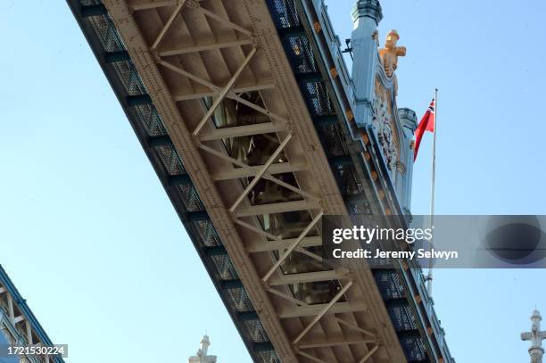 View Up To The New Glass Walkway At Tower Bridge. 10-November-2014