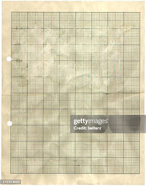 distressed graph paper - graph paper stock pictures, royalty-free photos & images