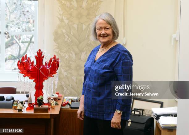 Baroness Hale With Her Christmas Tree In Her Office At The Supreme Court..Dame Brenda Marjorie Hale, Baroness Hale Of Richmond. 05-December-2014