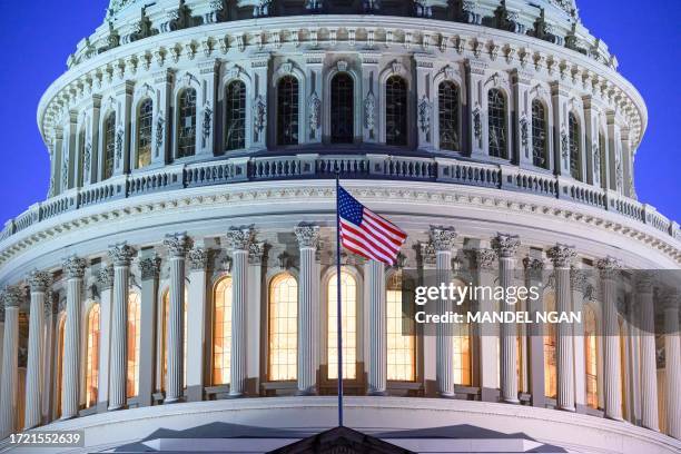 The US Capitol is seen at dusk in Washington, DC on October 12, 2023. Steve Scalise, the Republican nominee to lead the US House of Representatives,...