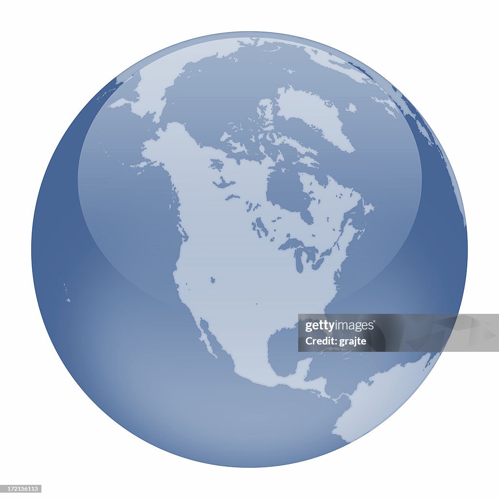 World Globe - North America Focus