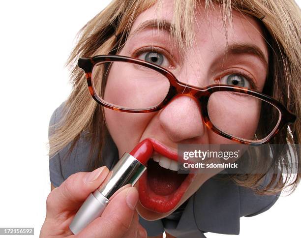 lipstick just ain't gonna help... - ugly lips stock pictures, royalty-free photos & images