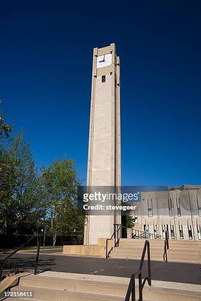 clock tower, northwestern university - northwestern stock pictures, royalty-free photos & images