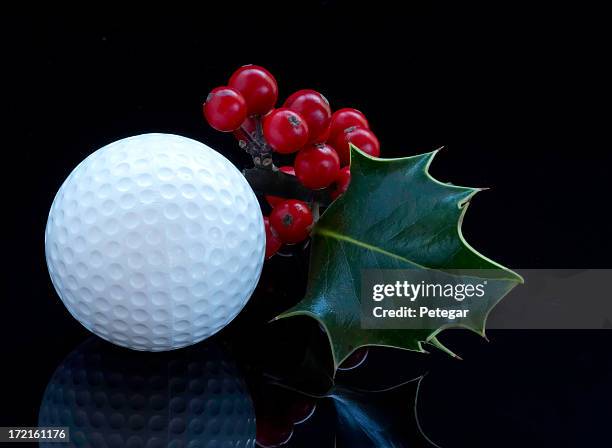 christmas golf ball - golf gifts stock pictures, royalty-free photos & images