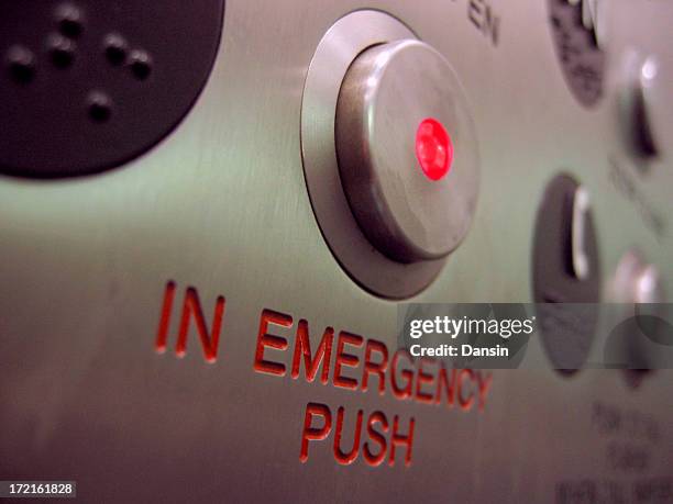 emergency button - emergencies and disasters stockfoto's en -beelden