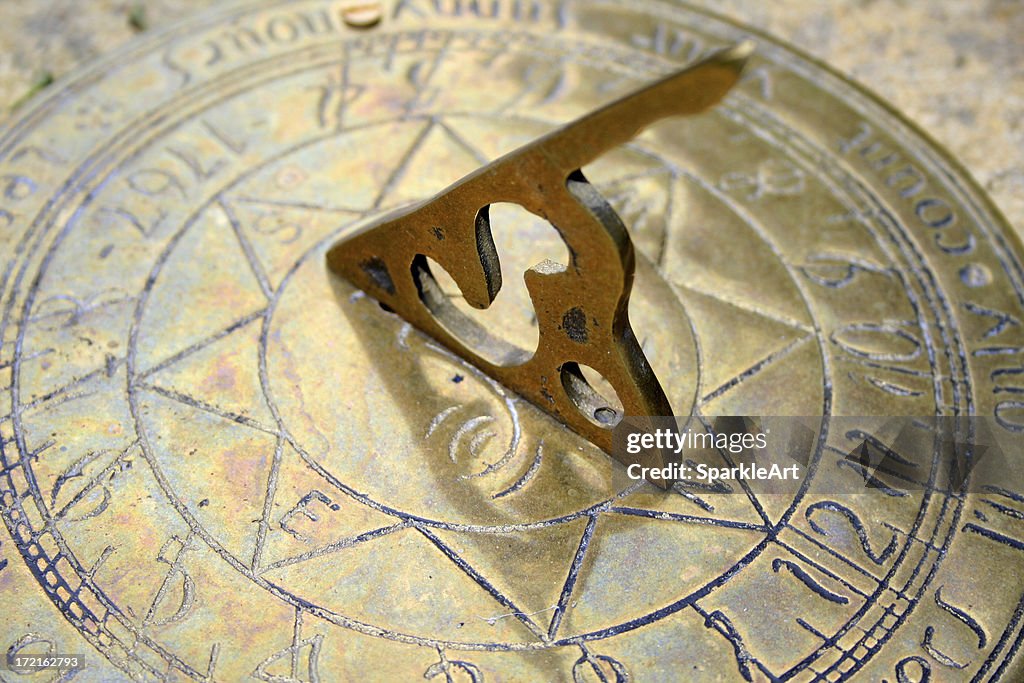 Brass sundial