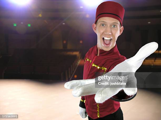 welcome to the show! - circus ring leader stock pictures, royalty-free photos & images