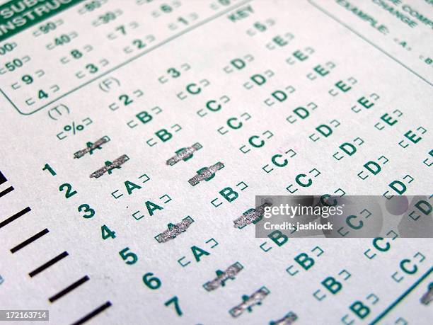 Multichoice Answersheet 55 Multiple Choice Answer Sheet Stock Photos, High-Res Pictures, and ...