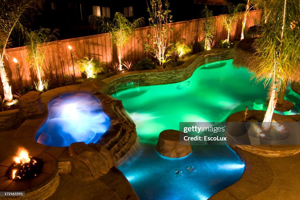 Swimming Pool at Night