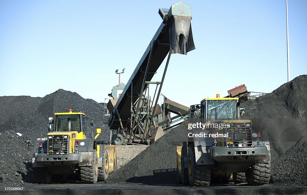 Two trucks and coal