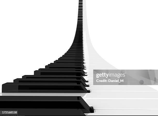 crescente ilustração de teclado de piano - piano imagens e fotografias de stock