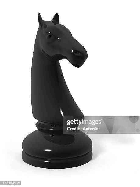 black knight - 3d chess stock pictures, royalty-free photos & images