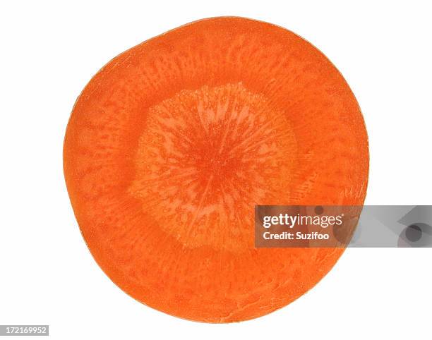 carrot cross section - carrot isolated stock pictures, royalty-free photos & images