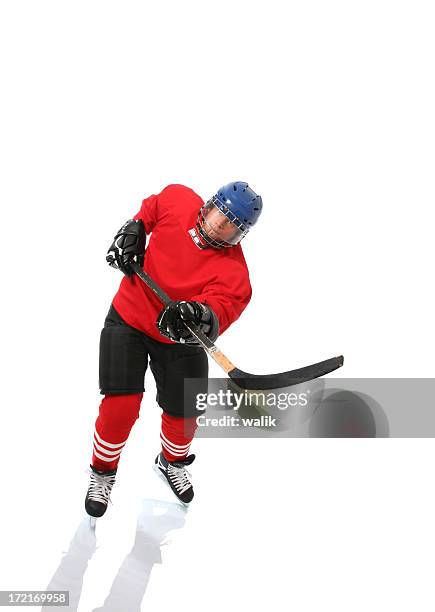 hockey player - hockey player on white stock pictures, royalty-free photos & images