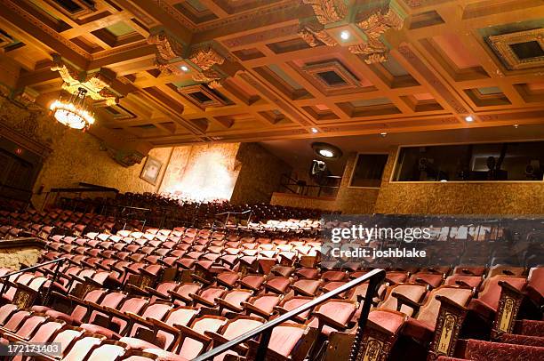 interior of the theater - broadway theater interior stock pictures, royalty-free photos & images