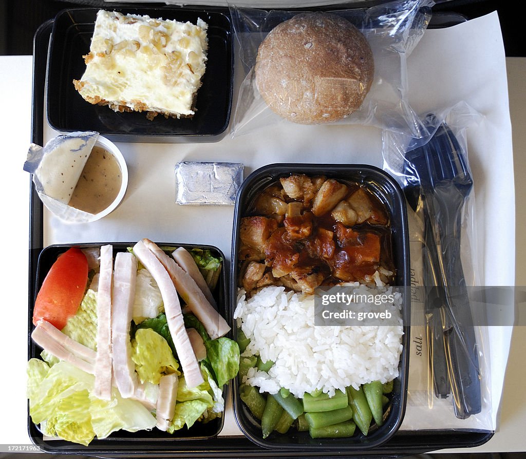 Cena en un avión