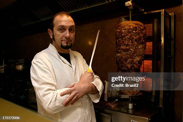 gyro's - spit roasted stock pictures, royalty-free photos & images